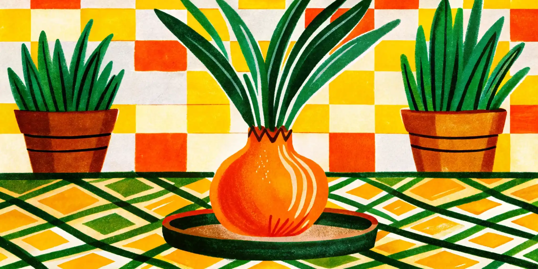 an onion bulb is on the table